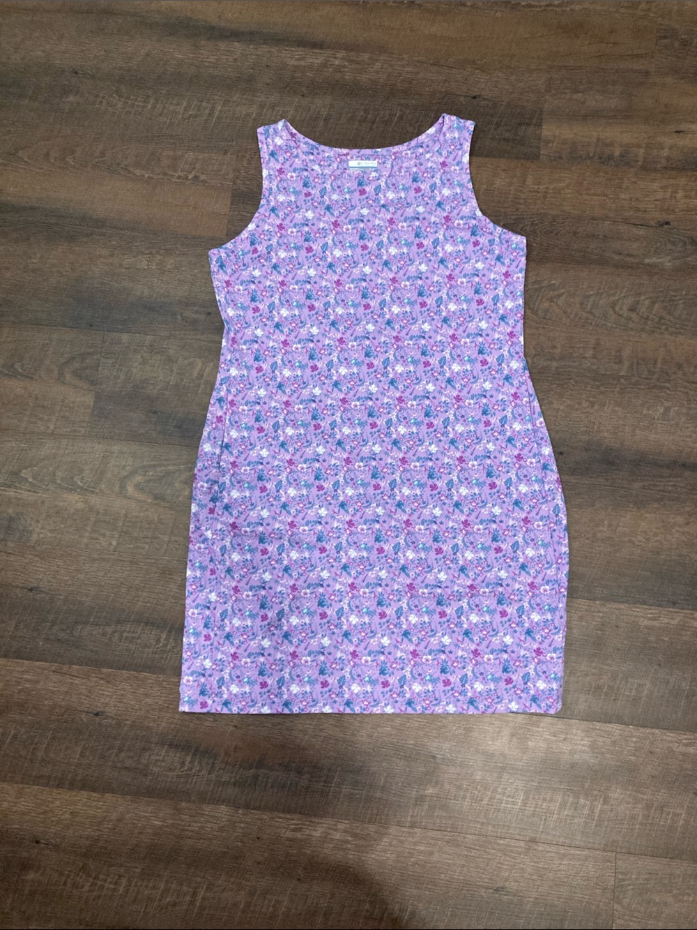 Columbia Sleeveless Purple Floral Shift Dress